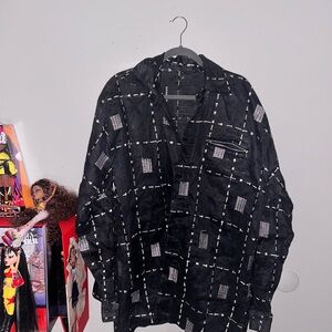 Black Patterned Women's Jacket